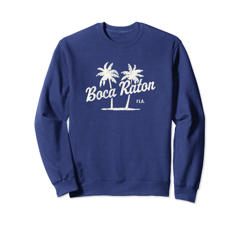 Boca Raton Florida 70S Palm Trees Sweatshirt - Streetwear Style Men Women - T-Shirt, Sweatshirt, Hoodie