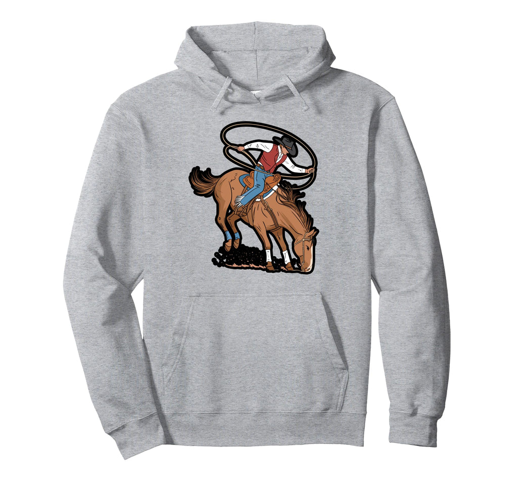 Cowboy Rodeo Lasso Western Hoodie - Fun Novelty Design for Adults - T-Shirt, Sweatshirt, Hoodie