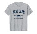 West Lawn Pennsylvania Pa Athletic T-Shirt - Minimalist Print Men Women - T-Shirt, Sweatshirt, Hoodie