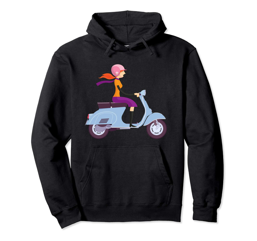 Ride Scooter Funny Moped Biker Gift Hoodie - Trendy Graphic for Adults - T-Shirt, Sweatshirt, Hoodie