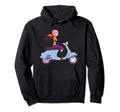 Ride Scooter Funny Moped Biker Gift Hoodie - Trendy Graphic for Adults - T-Shirt, Sweatshirt, Hoodie