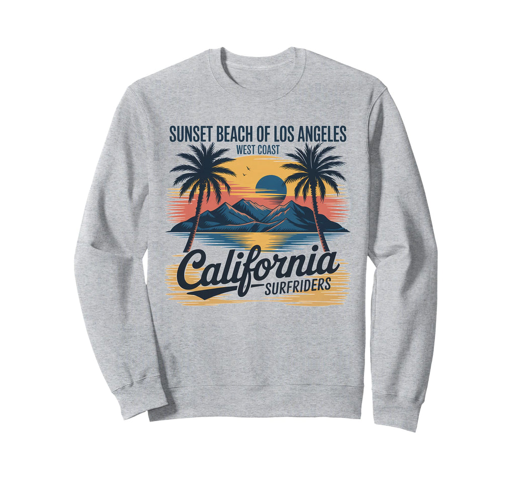 Vibes California Beach Ocean Sweatshirt - Fun Novelty Design Men Women - T-Shirt, Sweatshirt, Hoodie