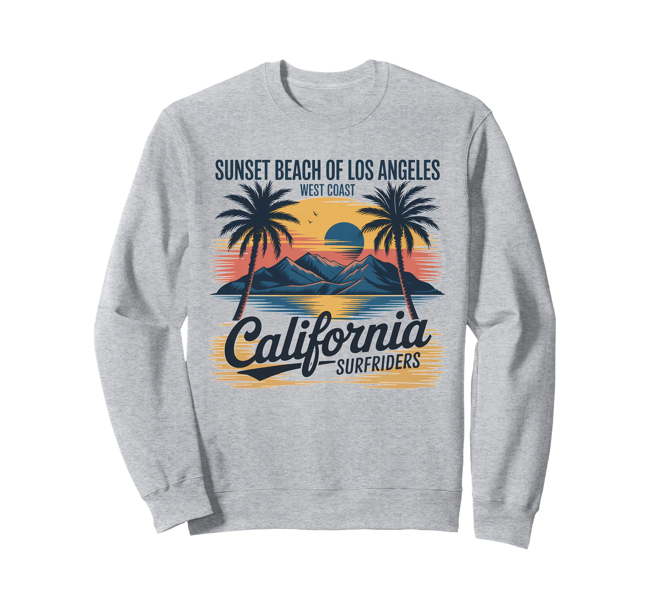 Vibes California Beach Ocean Sweatshirt - Fun Novelty Design Men Women - T-Shirt, Sweatshirt, Hoodie