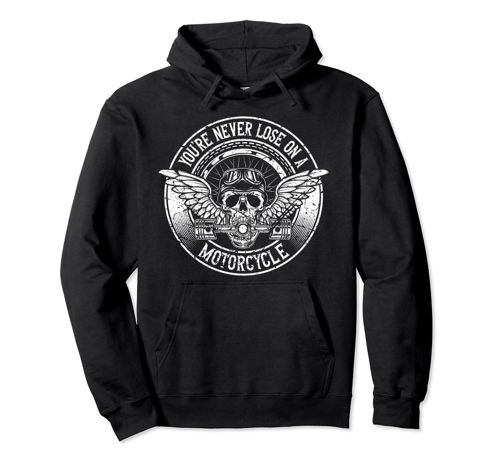 Never Lose Motorcycle Club Enthusiast Hoodie - Custom Art Print for Adults - T-Shirt, Sweatshirt, Hoodie