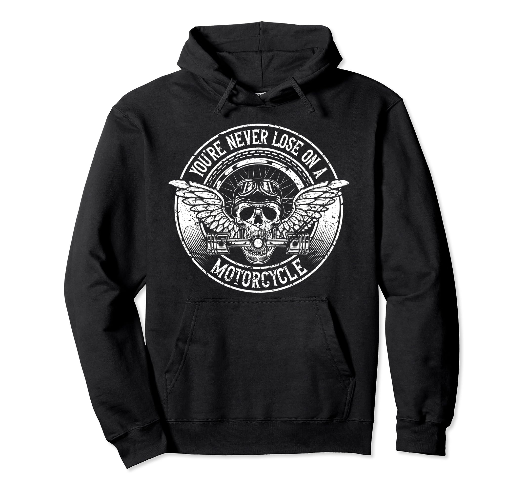 Never Lose Motorcycle Club Enthusiast Hoodie - Custom Art Print for Adults - T-Shirt, Sweatshirt, Hoodie