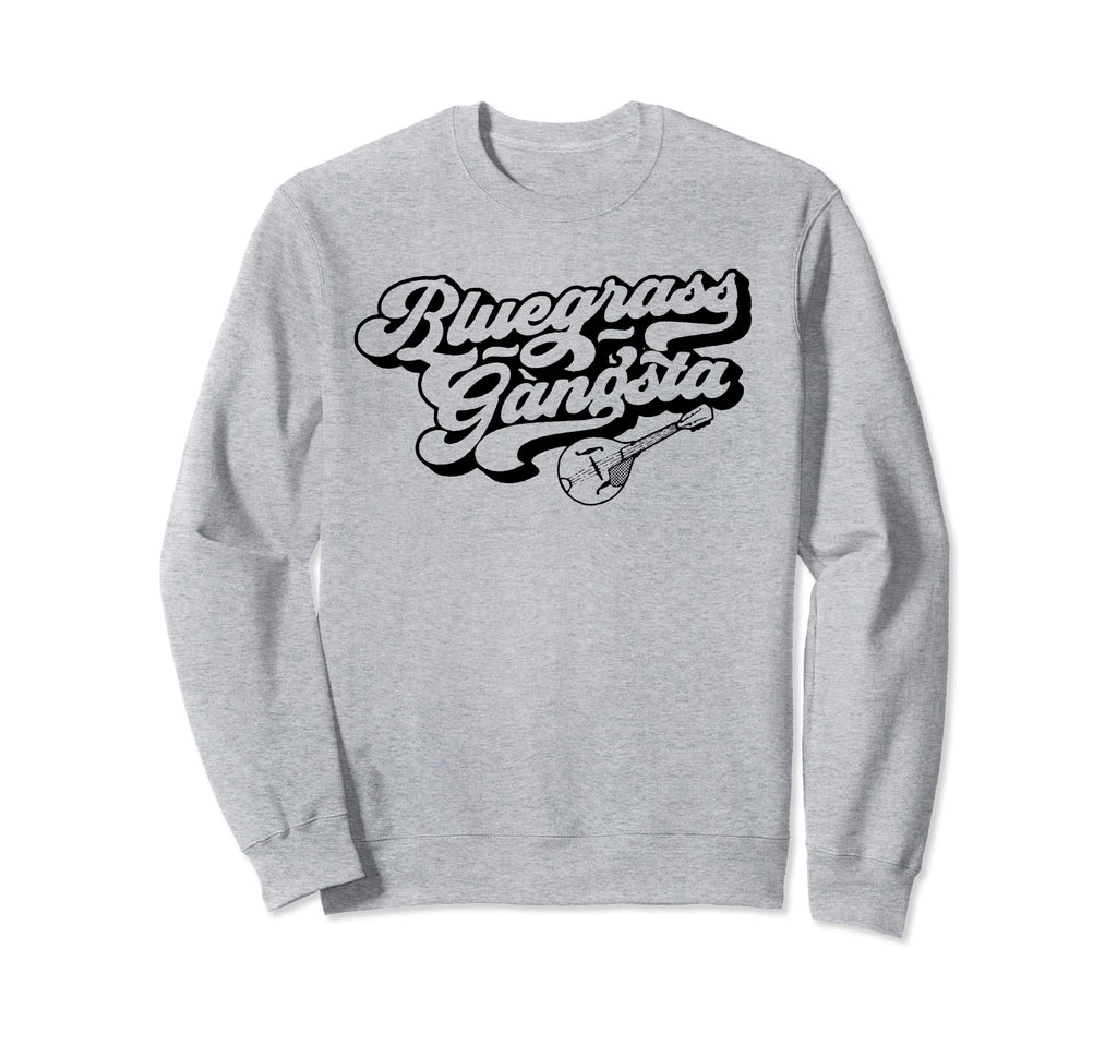 Bluegrass Gangsta Script Mandolin Sweatshirt - Custom Art Print Unisex - T-Shirt, Sweatshirt, Hoodie