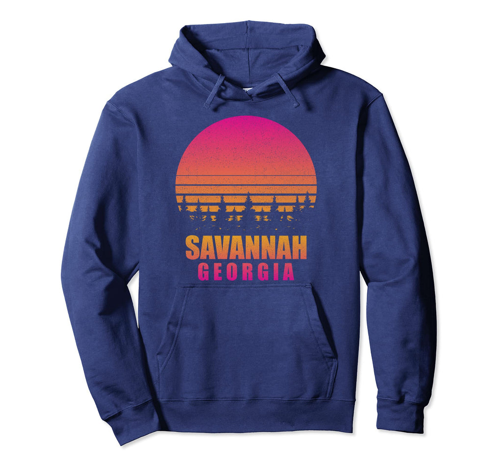Savannah Georgia Ga 70S 80S Souvenir Hoodie - Fun Novelty Design for Adults - T-Shirt, Sweatshirt, Hoodie