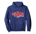 Usa Typography Patriotic 4Th July Hoodie - Casual Everyday Wear for Adults - T-Shirt, Sweatshirt, Hoodie