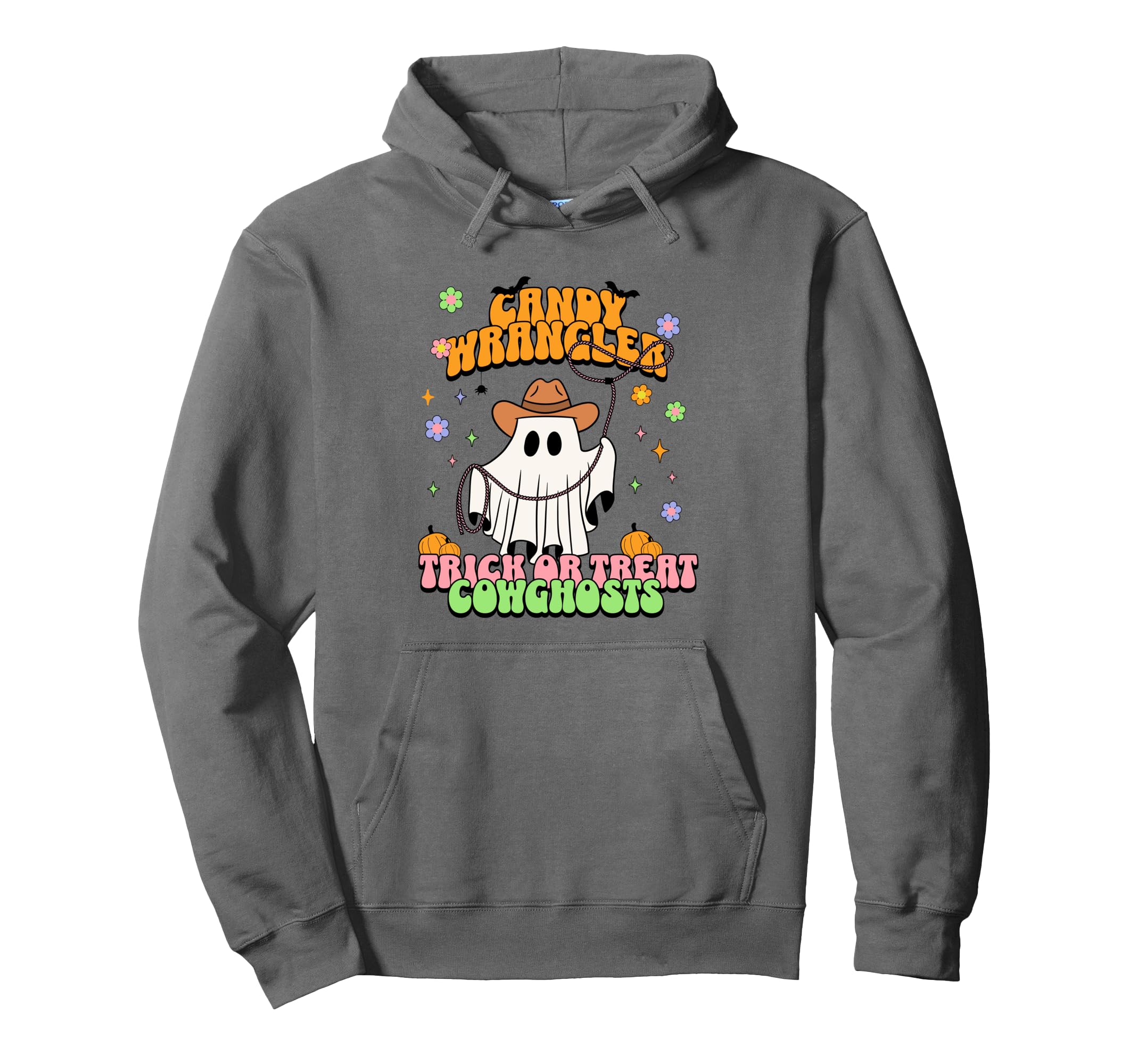 Cowgirl Ghost Western Groovy Halloween Hoodie - Novelty Apparel for Adults - T-Shirt, Sweatshirt, Hoodie