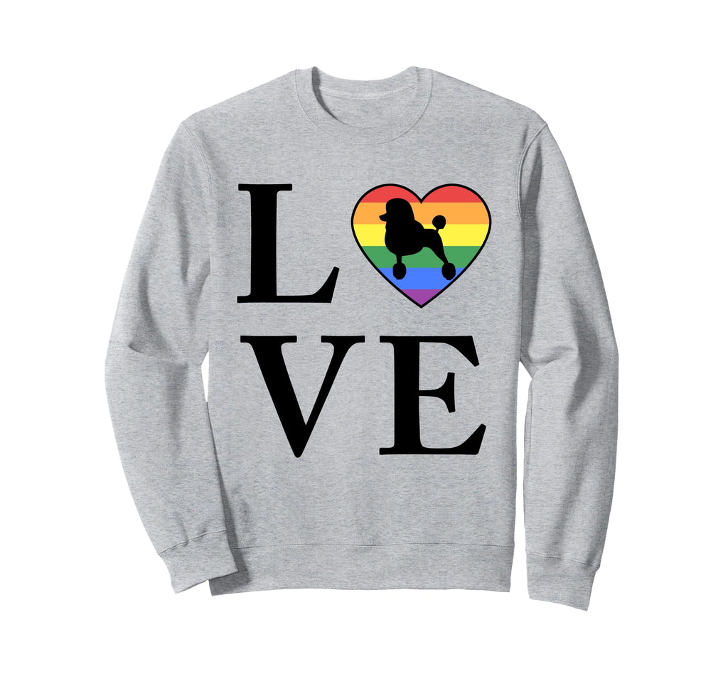 Dog Breed Poodle Word Love Sweatshirt - Fun Novelty Design Men Women - T-Shirt, Sweatshirt, Hoodie