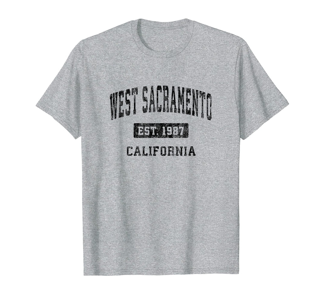 West Sacramento California Ca Sports Black T-Shirt - Unique Graphic Unisex - T-Shirt, Sweatshirt, Hoodie