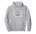 St Dymphna Funny Tuesday Slump Hoodie - Aesthetic Graphic for Adults - T-Shirt, Sweatshirt, Hoodie