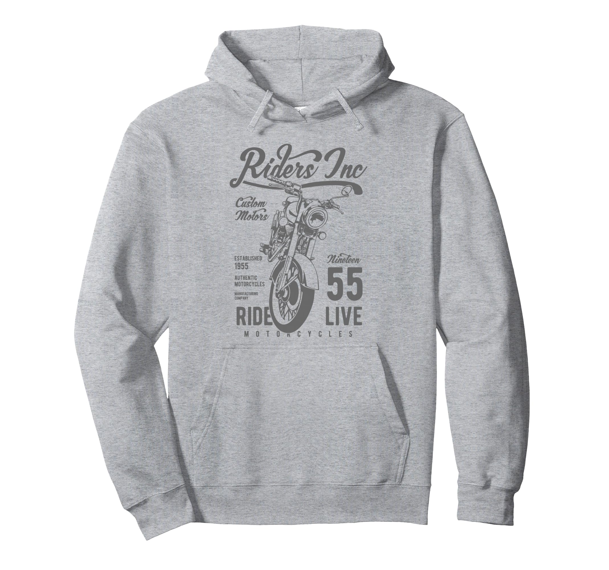 Riders Inc 1955 Motorcycle Hoodie - Graphic Print Unisex - T-Shirt, Sweatshirt, Hoodie