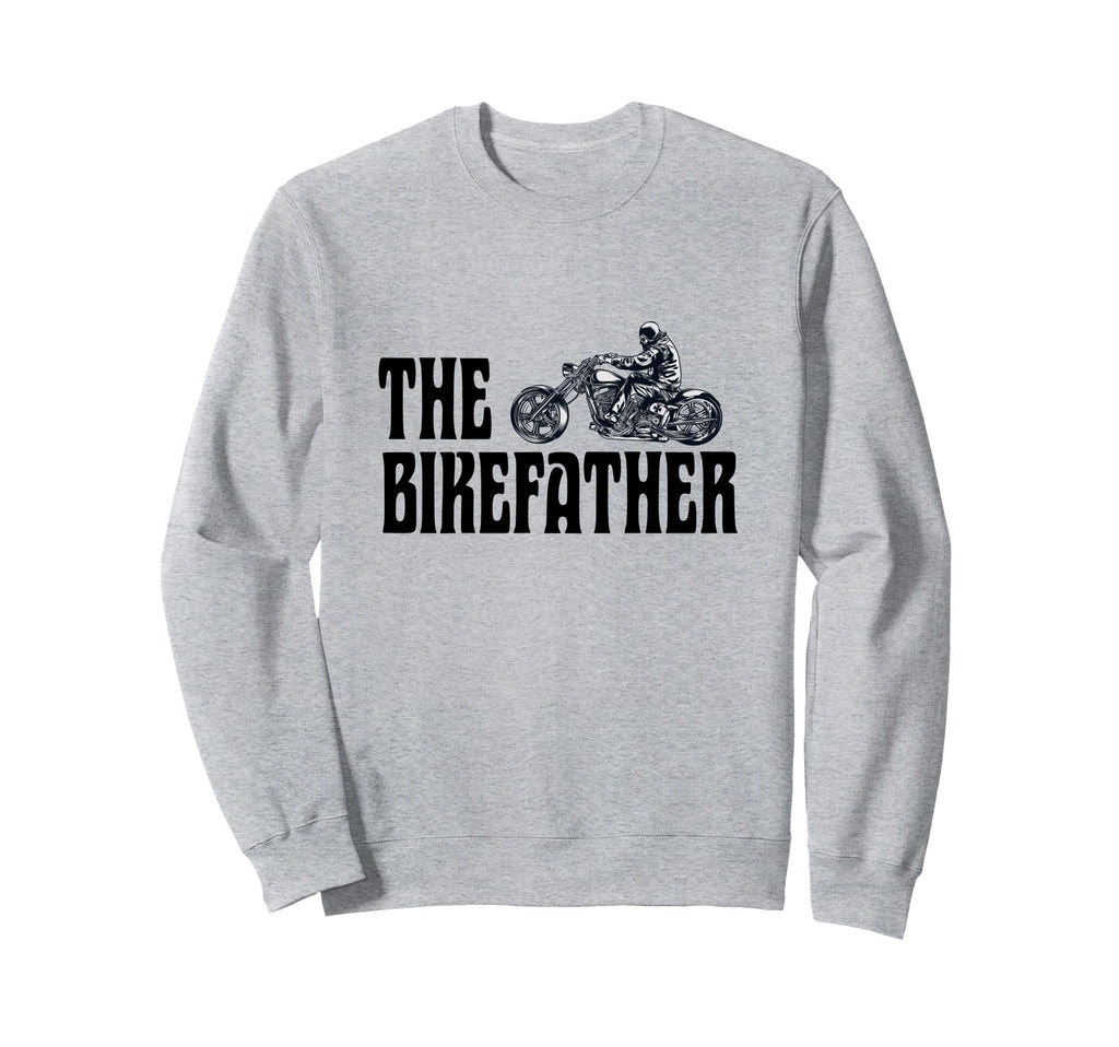Biker Bikefather Biker Dad Funny Sweatshirt - Minimalist Print for Adults - T-Shirt, Sweatshirt, Hoodie