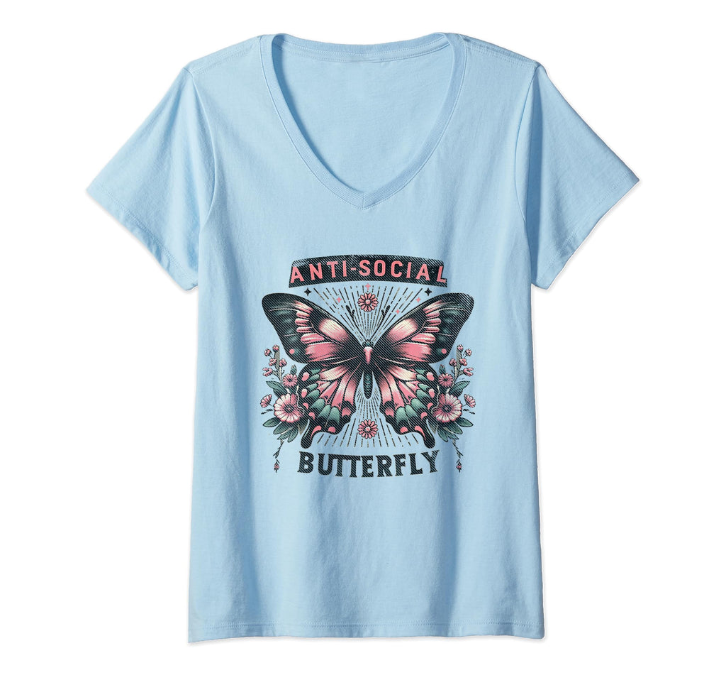Womens Sarcastic Antisocial Butterfly T-Shirt - Graphic Print Unisex - T-Shirt, Sweatshirt, Hoodie