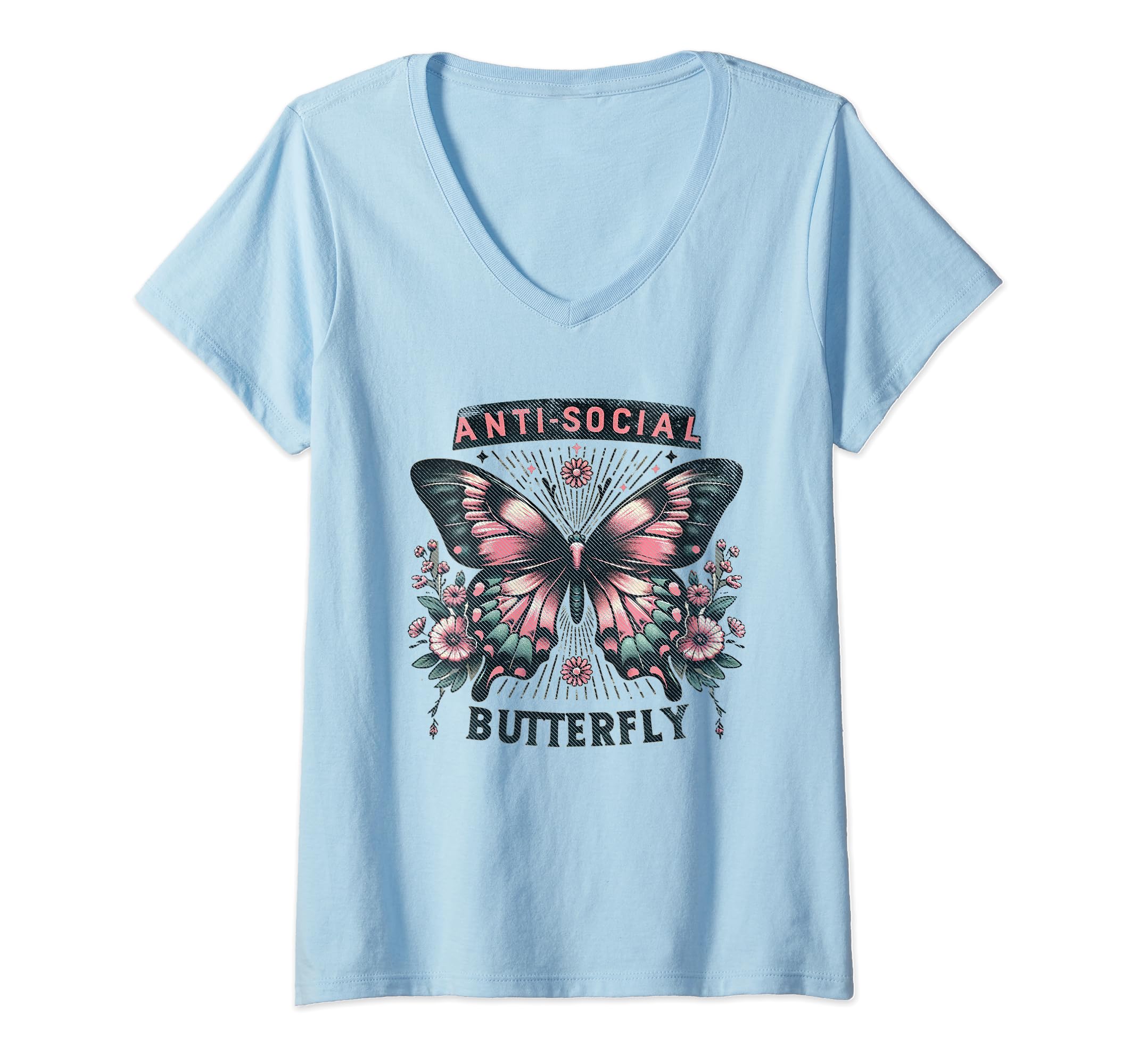 Womens Sarcastic Antisocial Butterfly T-Shirt - Graphic Print Unisex - T-Shirt, Sweatshirt, Hoodie