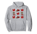 Western Coquette Cowgirl Bow Boots Hoodie - Casual Everyday Wear Men Women - T-Shirt, Sweatshirt, Hoodie