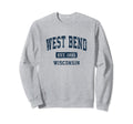 West Bend Wisconsin Wi Athletic Sweatshirt - Aesthetic Graphic Unisex - T-Shirt, Sweatshirt, Hoodie