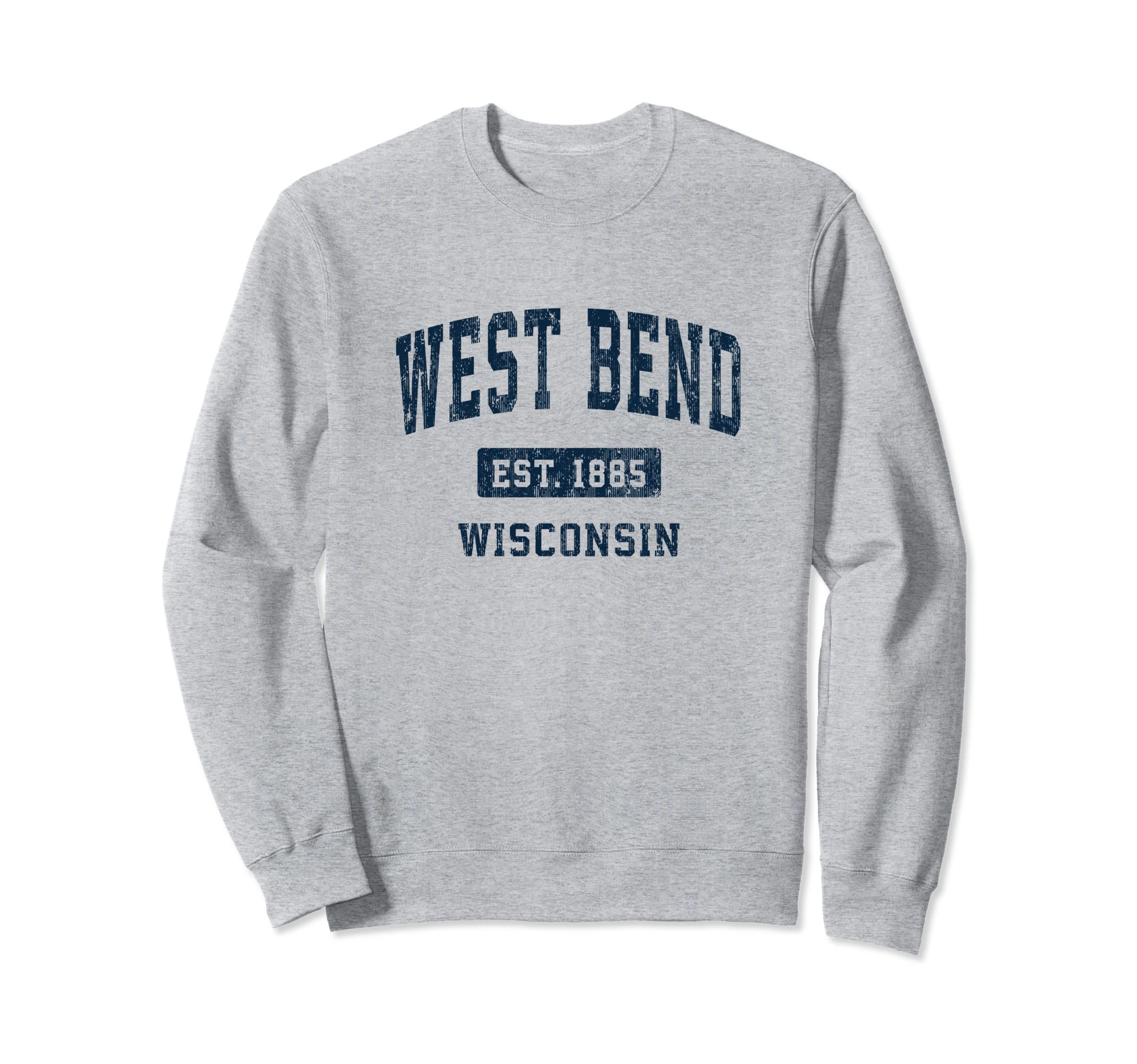 West Bend Wisconsin Wi Athletic Sweatshirt - Aesthetic Graphic Unisex - T-Shirt, Sweatshirt, Hoodie