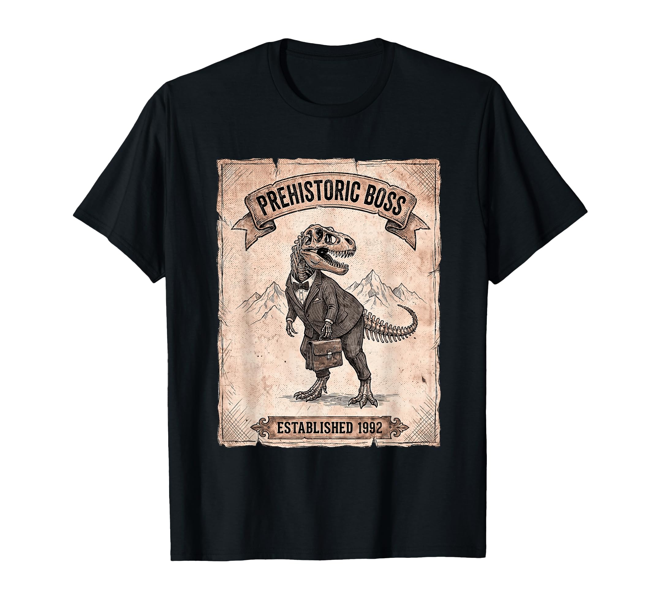 Prehistoric Boss Established 1992 T-Shirt - Aesthetic Graphic Unisex - T-Shirt, Sweatshirt, Hoodie