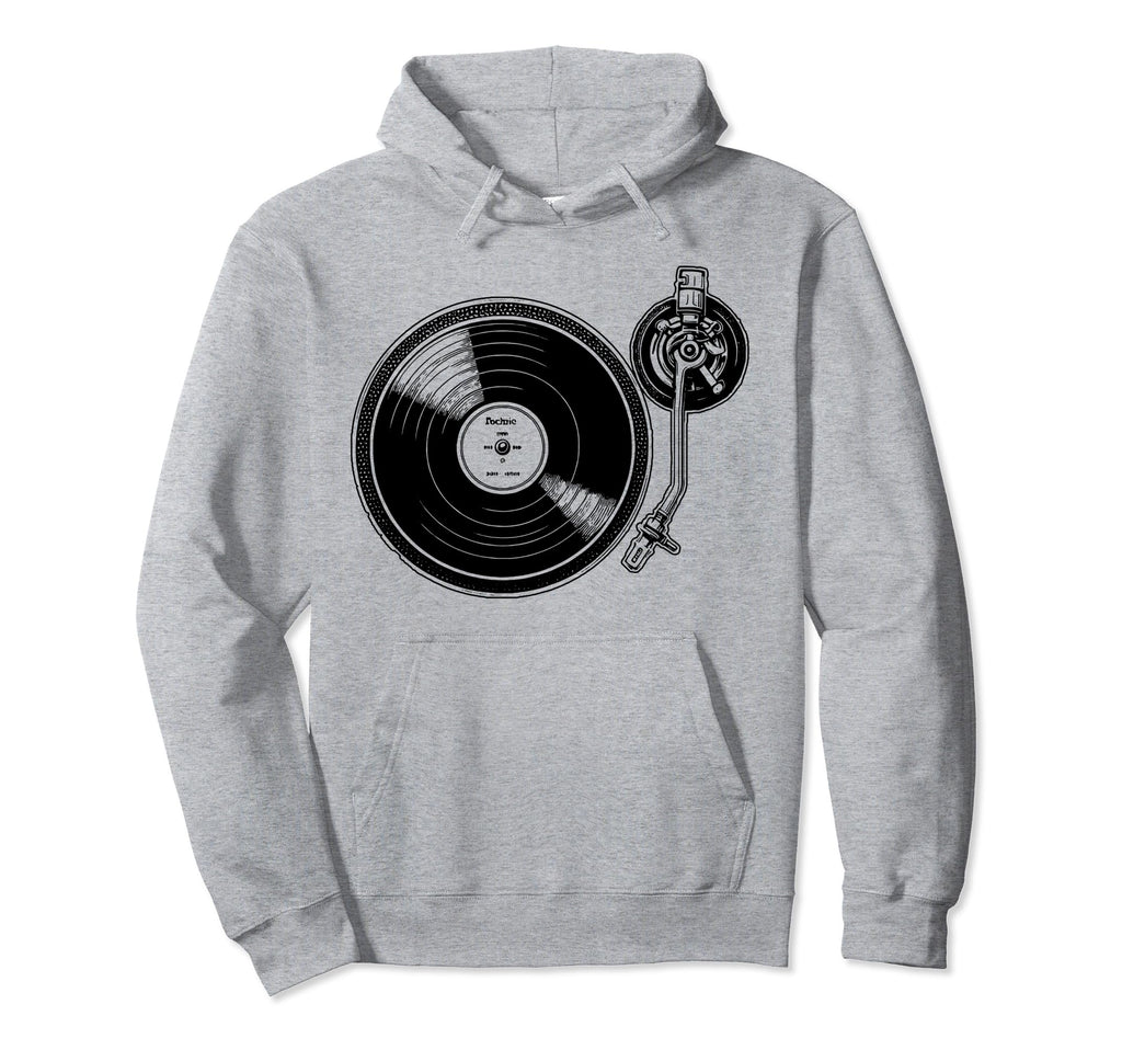 Turntable Vinyl Records Music Lp Dj Hoodie - Novelty Apparel Unisex - T-Shirt, Sweatshirt, Hoodie