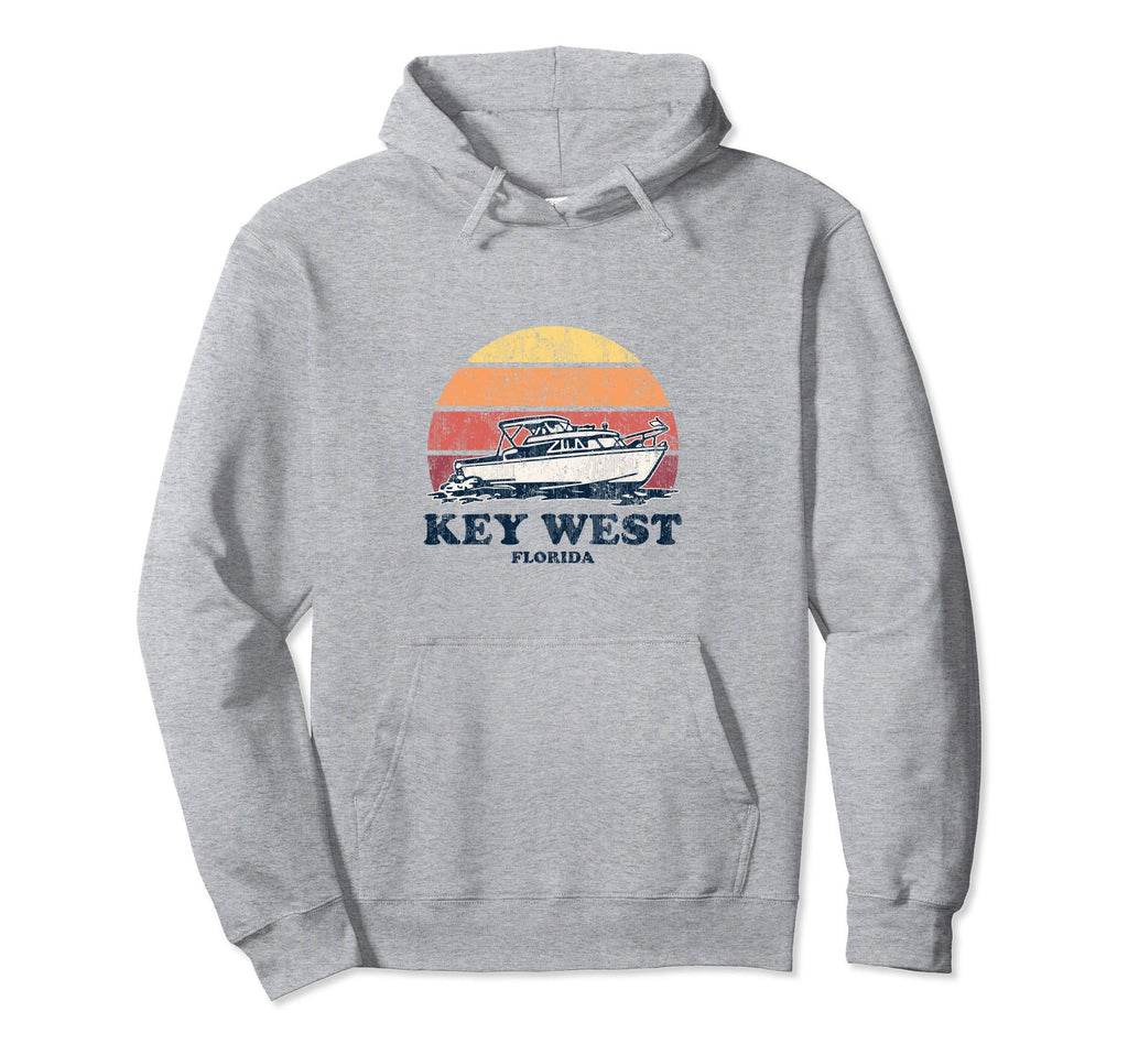 Key West Fl Boating 70S Boat Hoodie - Casual Everyday Wear for Adults - T-Shirt, Sweatshirt, Hoodie