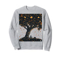 Serene Meditation Under Autumn Sweatshirt - Aesthetic Graphic for Adults - T-Shirt, Sweatshirt, Hoodie