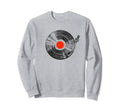 Minimalist Vinyl Record Sketch Vibe Sweatshirt - Custom Art Print Men Women - T-Shirt, Sweatshirt, Hoodie