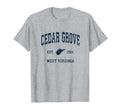 Cedar Grove West Virginia Wv Athletic T-Shirt - Minimalist Print Men Women - T-Shirt, Sweatshirt, Hoodie