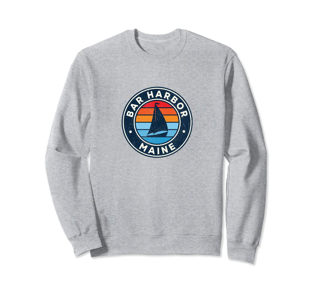 Bar Harbor Maine Me Sailboat 70S Sweatshirt - Graphic Print Men Women - T-Shirt, Sweatshirt, Hoodie