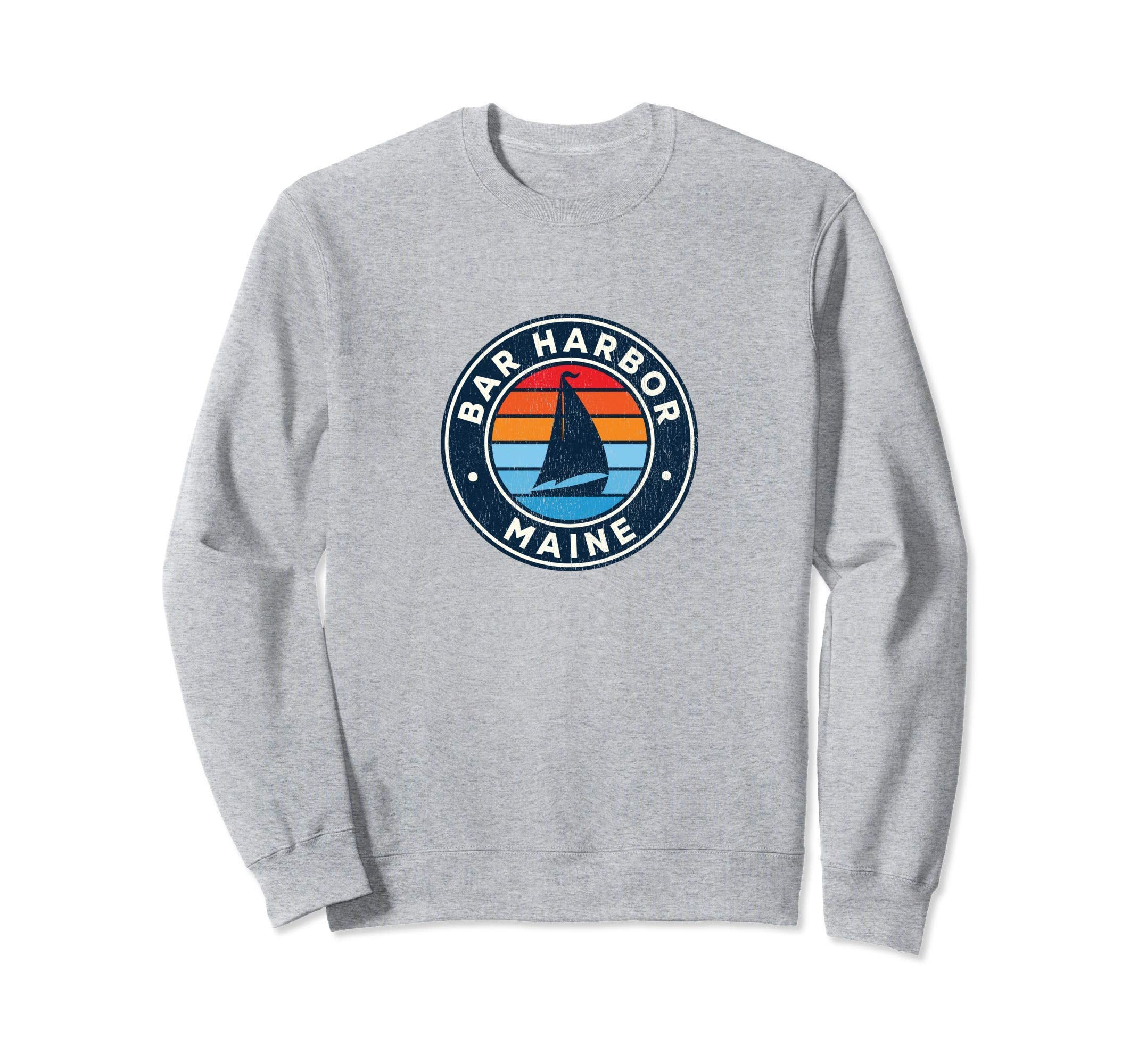 Bar Harbor Maine Me Sailboat 70S Sweatshirt - Graphic Print Men Women - T-Shirt, Sweatshirt, Hoodie