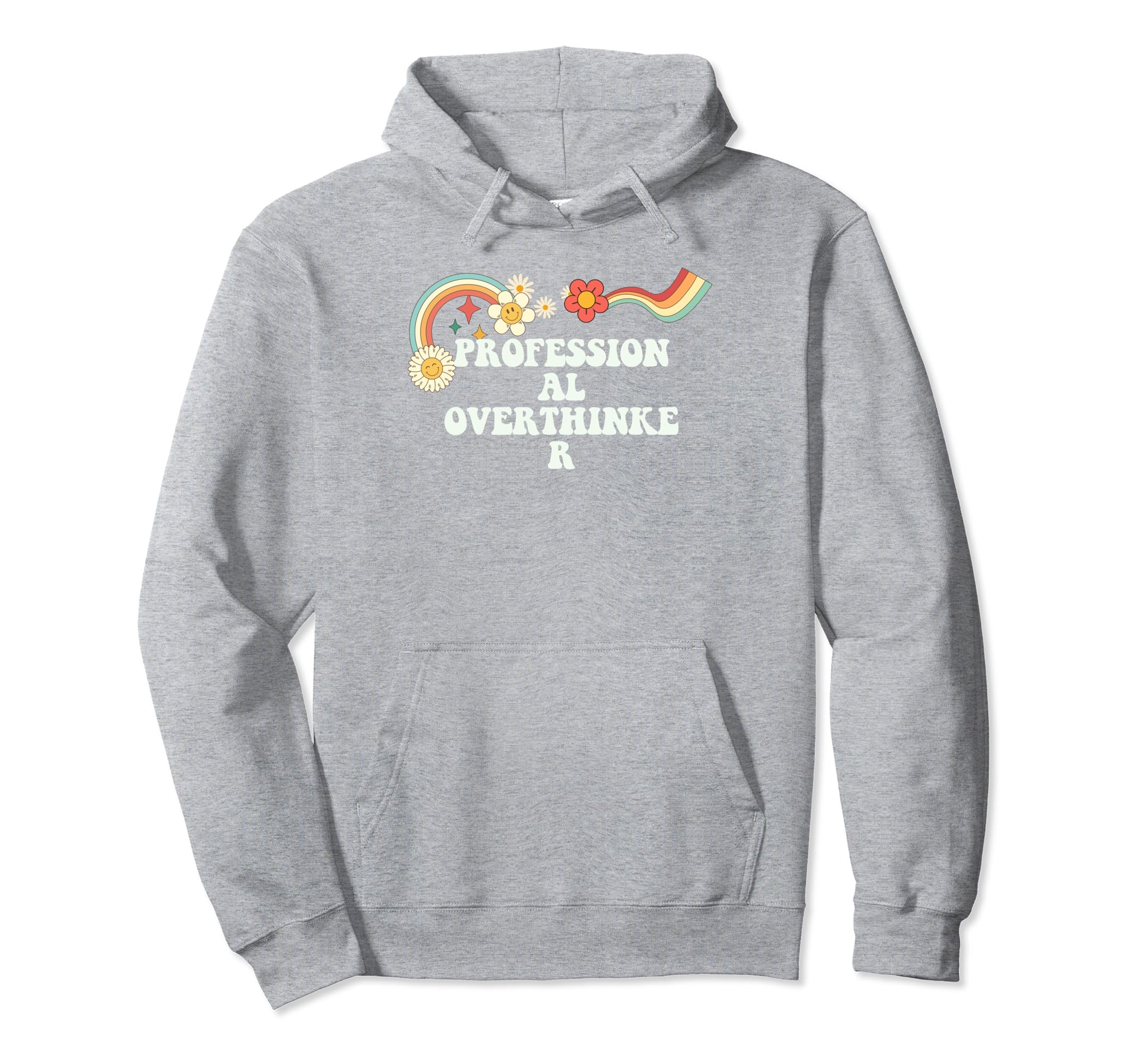 Groovy Funny Professional Overthinker Hoodie - Minimalist Print Men Women - T-Shirt, Sweatshirt, Hoodie