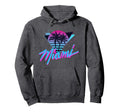 Miami Palm Trees Vaperwave Synthwave Hoodie - Aesthetic Graphic Men Women - T-Shirt, Sweatshirt, Hoodie