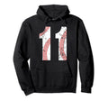 Baseball 11 Jersey Number Hoodie - Trendy Graphic Men Women - T-Shirt, Sweatshirt, Hoodie