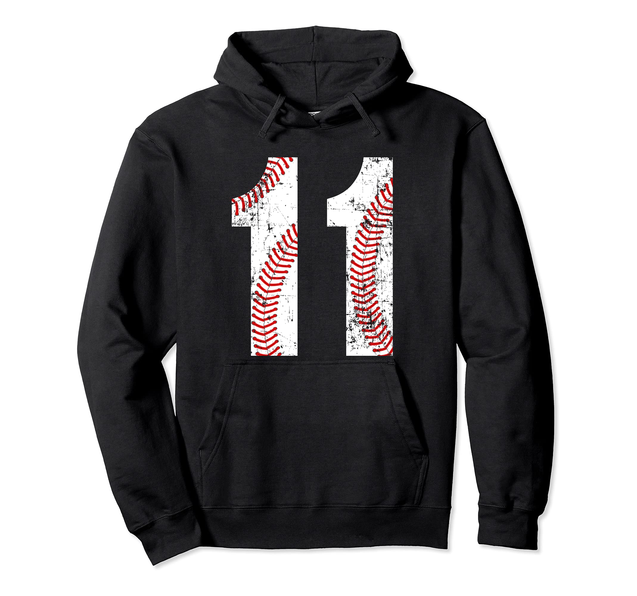 Baseball 11 Jersey Number Hoodie - Trendy Graphic Men Women - T-Shirt, Sweatshirt, Hoodie