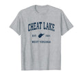 Cheat Lake West Virginia Wv Athletic T-Shirt - Custom Art Print Unisex - T-Shirt, Sweatshirt, Hoodie