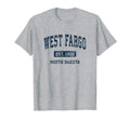 West Fargo North Dakota Nd Athletic T-Shirt - Minimalist Print Men Women - T-Shirt, Sweatshirt, Hoodie