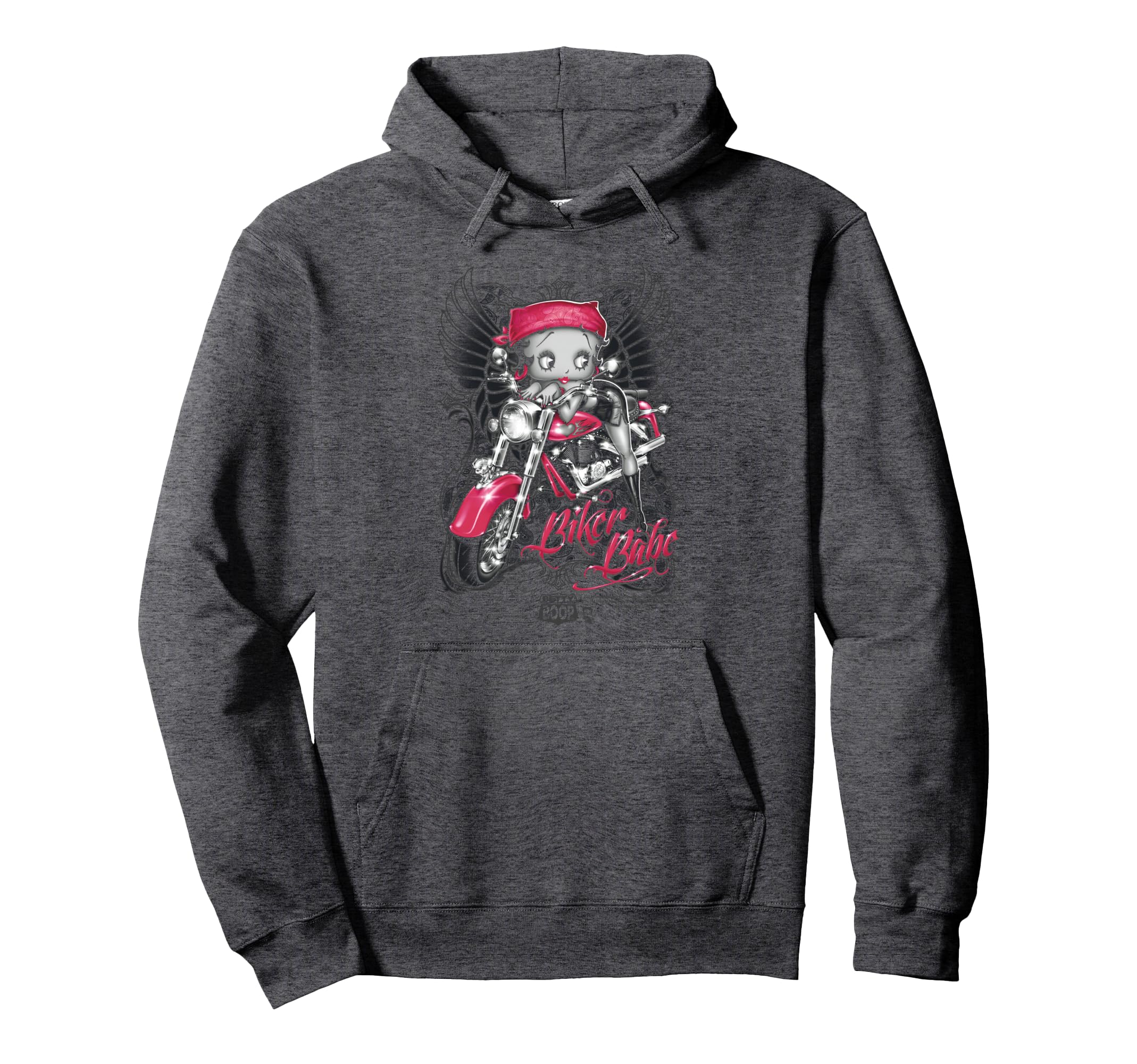 Betty Boop Biker Babe Hoodie - Custom Art Print for Adults - T-Shirt, Sweatshirt, Hoodie