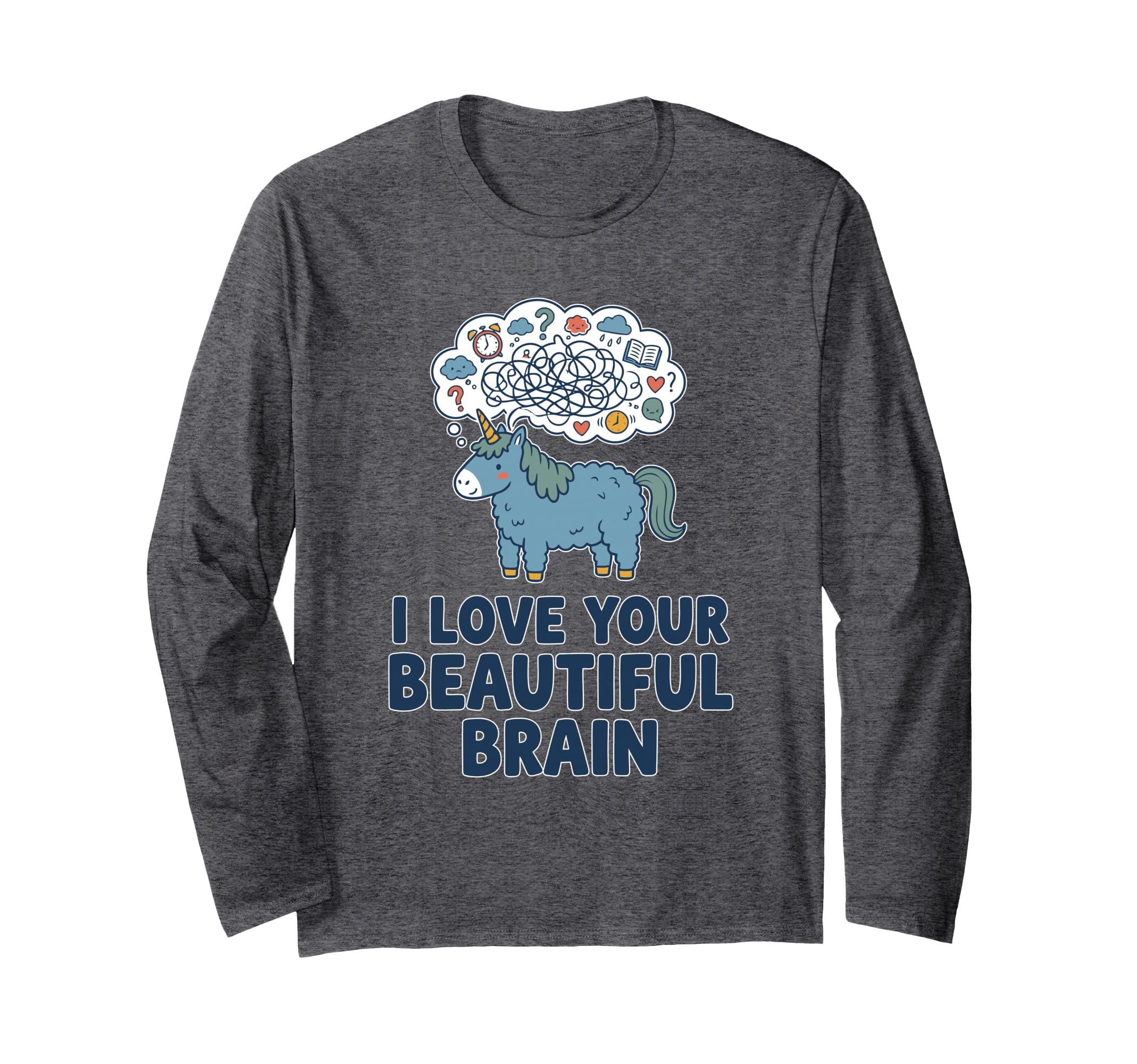 Overthinker Unicorn Brain T-Shirt - Graphic Print for Adults - T-Shirt, Sweatshirt, Hoodie