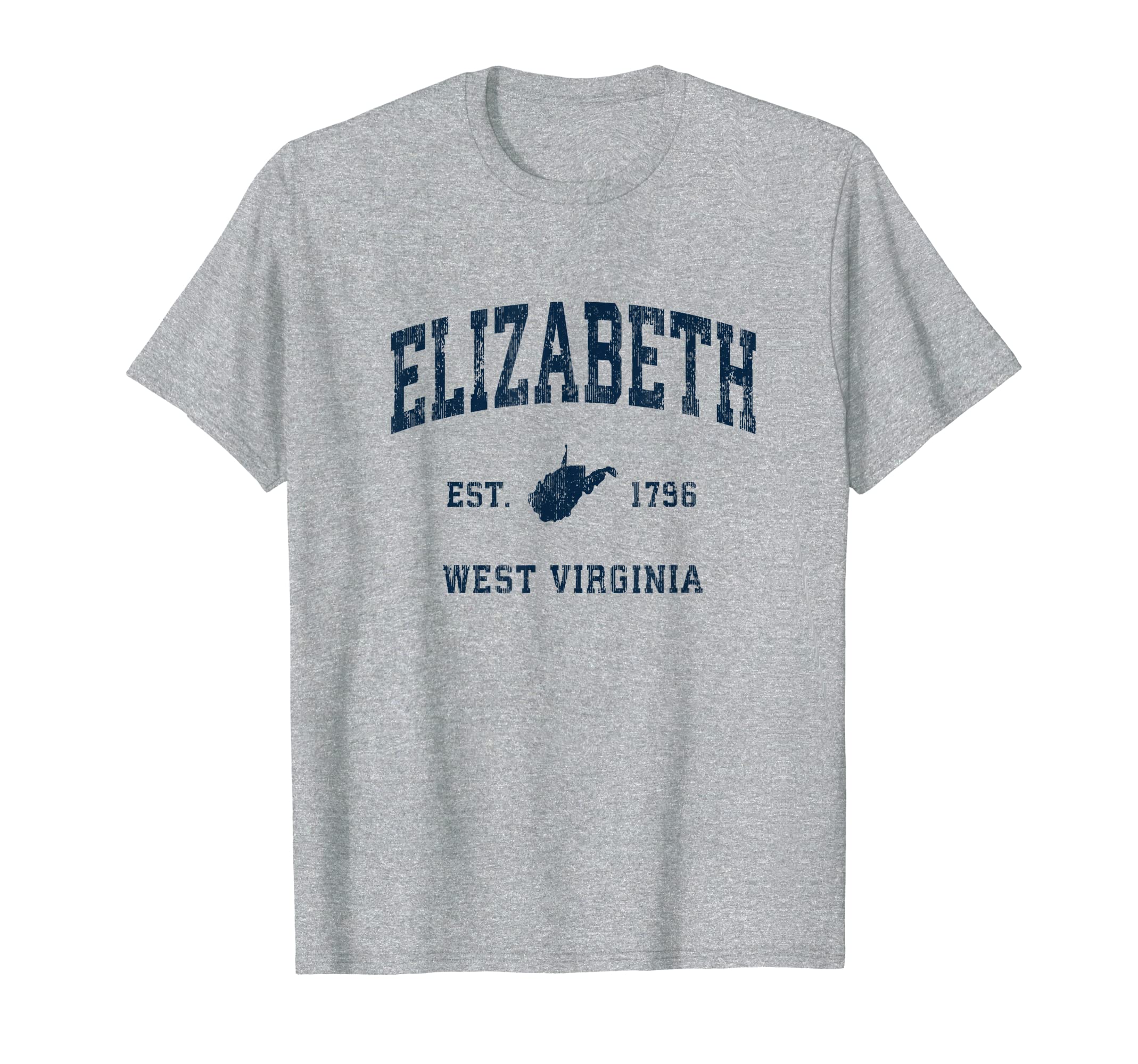 Elizabeth West Virginia Wv Athletic T-Shirt - Graphic Print for Adults - T-Shirt, Sweatshirt, Hoodie