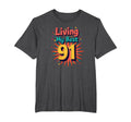 Living My Best 91 Birthday Gift T-Shirt - Graphic Print for Adults - T-Shirt, Sweatshirt, Hoodie