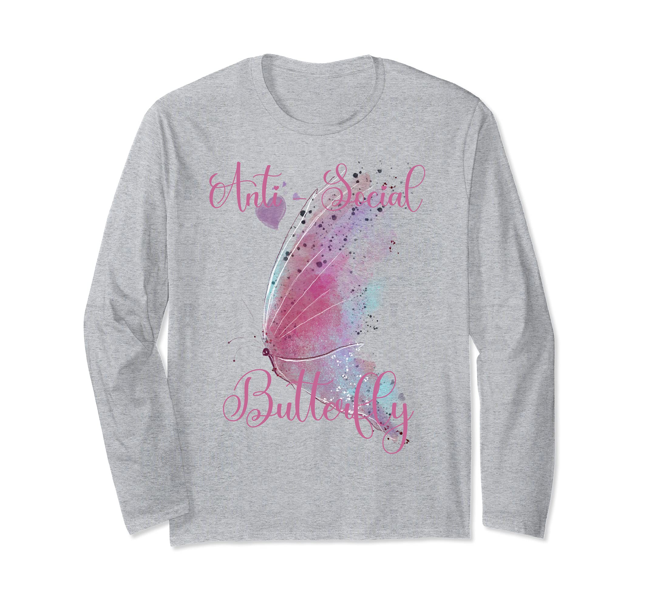 Anti Social Butterfly T-Shirt - Trendy Graphic Men Women - T-Shirt, Sweatshirt, Hoodie