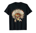 American Indian Skull Native Eagle T-Shirt - Minimalist Print Men Women - T-Shirt, Sweatshirt, Hoodie