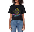 Marvel Captain Marvel 80S Neon Logo Sweatshirt - Graphic Print for Adults - T-Shirt, Sweatshirt, Hoodie