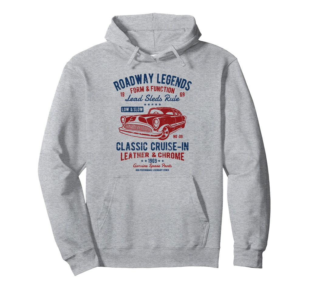 Automotive Nostalgia Car Cruise Distressed Hoodie - Trendy Graphic Unisex - T-Shirt, Sweatshirt, Hoodie