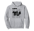 Scorpio Zodiac Typography Astrology Hoodie - Aesthetic Graphic Unisex - T-Shirt, Sweatshirt, Hoodie