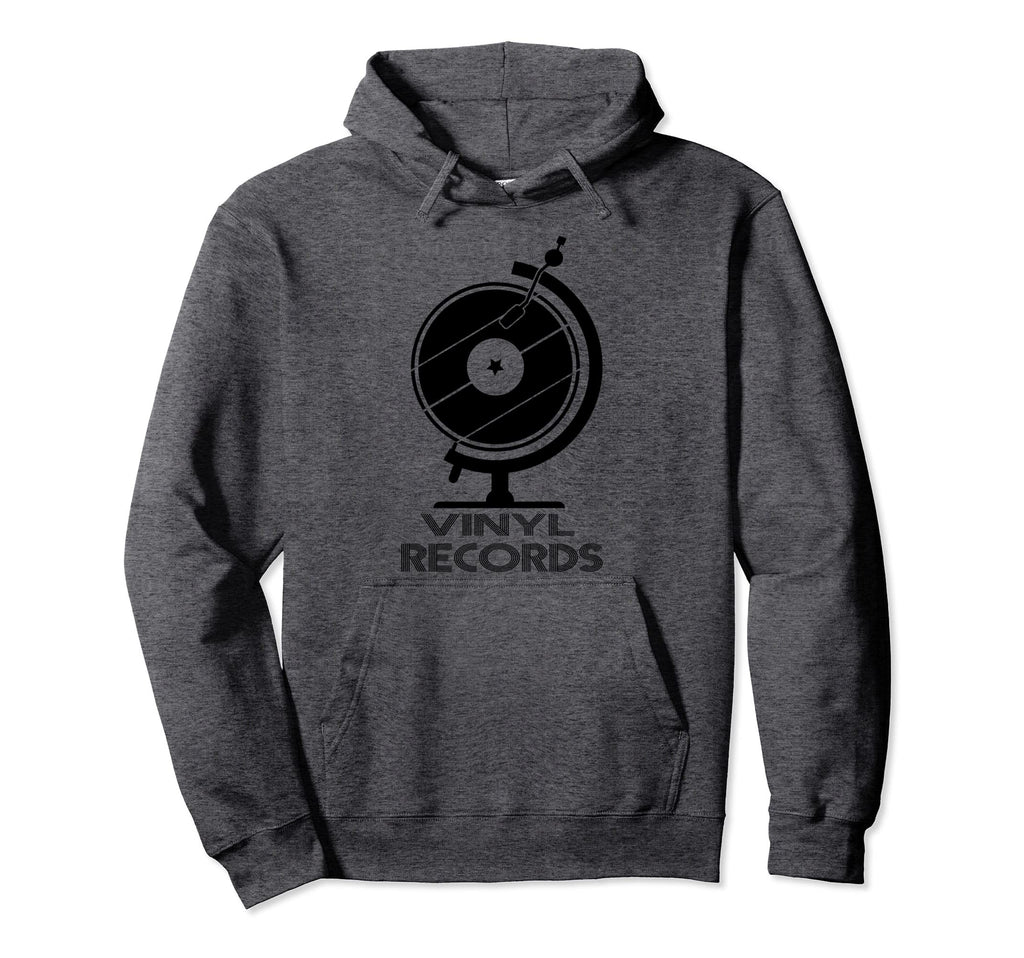Vinyl Globe Record Player Turntable Hoodie - Aesthetic Graphic Men Women - T-Shirt, Sweatshirt, Hoodie