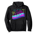 Miami Florida Vaperwave Skyline Synthwave Hoodie - Minimalist Print Unisex - T-Shirt, Sweatshirt, Hoodie