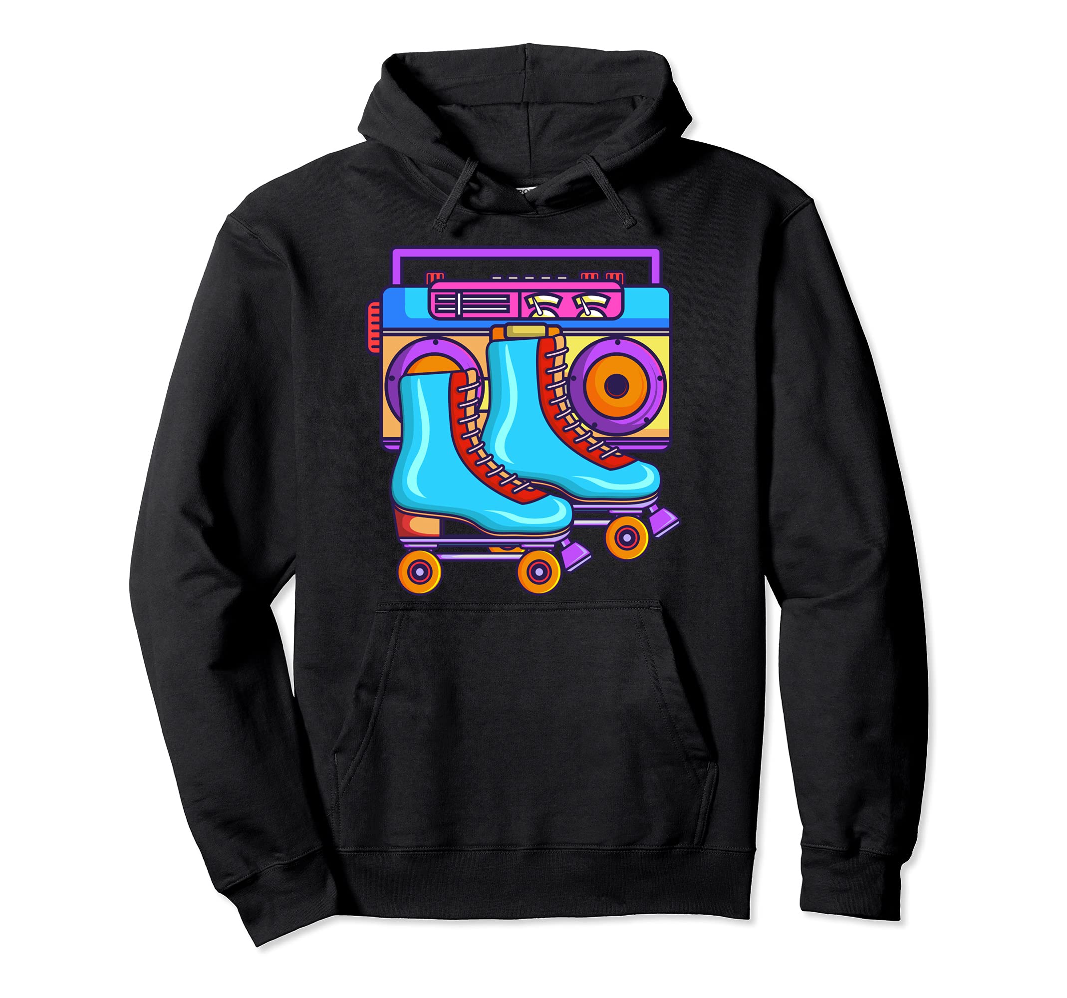 80S Rollerskates Roller Skating Hoodie - Custom Art Print Unisex - T-Shirt, Sweatshirt, Hoodie