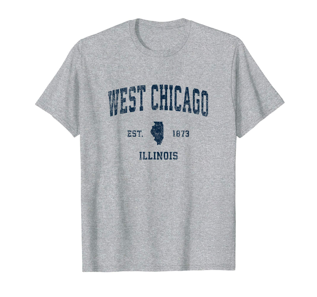 West Chicago Illinois Il Sports Navy T-Shirt - Streetwear Style Unisex - T-Shirt, Sweatshirt, Hoodie